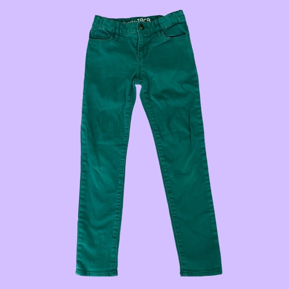 Gap Girl Green Jeans Size 7 - Picture 1 of 6